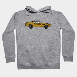 retro muscle cars hand drawn Hoodie